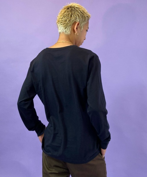 HANES（ヘインズ）の「HANES/ヘインズ 2枚組　無地ロンT H5440（Tシャツ/カットソー・メンズ・ホワイト×ブラック・S/M/L/XL）」の20枚目の写真