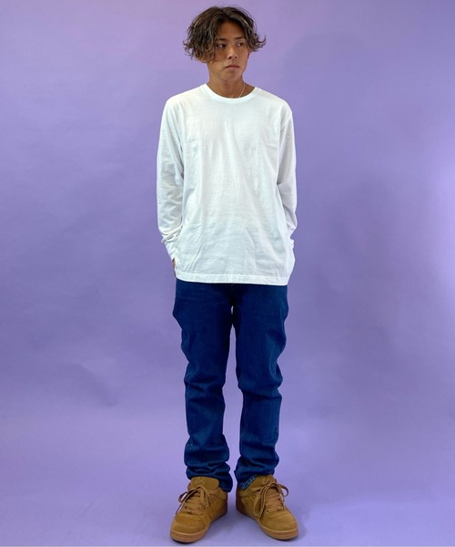 HANES（ヘインズ）の「HANES/ヘインズ 2枚組　無地ロンT H5440（Tシャツ/カットソー・メンズ・ホワイト×ブラック・S/M/L/XL）」の10枚目の写真