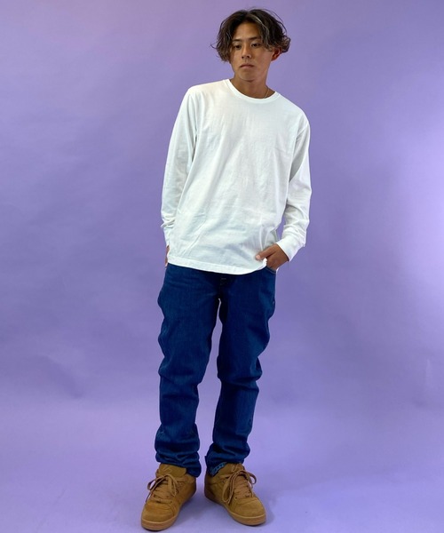 HANES（ヘインズ）の「HANES/ヘインズ 2枚組　無地ロンT H5440（Tシャツ/カットソー・メンズ・ホワイト×ブラック・S/M/L/XL）」の11枚目の写真