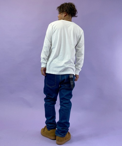 HANES（ヘインズ）の「HANES/ヘインズ 2枚組　無地ロンT H5440（Tシャツ/カットソー・メンズ・ホワイト×ブラック・S/M/L/XL）」の13枚目の写真