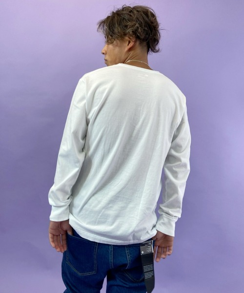 HANES（ヘインズ）の「HANES/ヘインズ 2枚組　無地ロンT H5440（Tシャツ/カットソー・メンズ・ホワイト×ブラック・S/M/L/XL）」の12枚目の写真