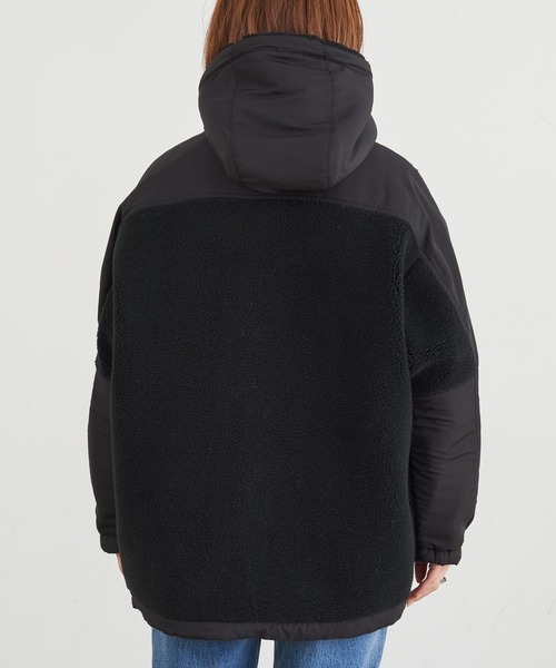 CIAOPANIC TYPY（チャオパニックティピー）の「ボア切替フードジャケット（その他アウター・レディース・カーキ/ブラック/アイボリー・ONE SIZE）」の21枚目の写真