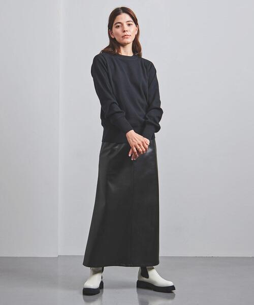 HYKE(ハイク)の「<HYKE(ハイク)>クルーネック ニット ■■■(ニット/セーター・レディース・グレー/ブラック・2/3/1)」の6枚目の写真