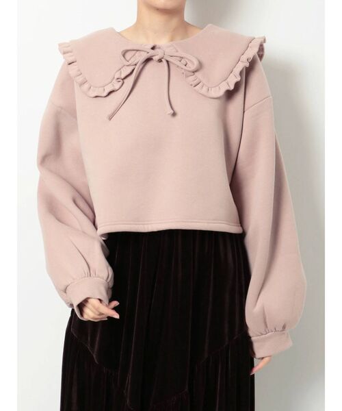 merry jenny（メリージェニー）の「フリルリボントレーナー（Tシャツ/カットソー・レディース・ブラック/ベージュ/ピンク・FREE）」の8枚目の写真