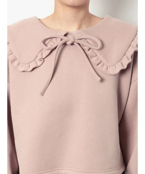 merry jenny（メリージェニー）の「フリルリボントレーナー（Tシャツ/カットソー・レディース・ブラック/ベージュ/ピンク・FREE）」の12枚目の写真