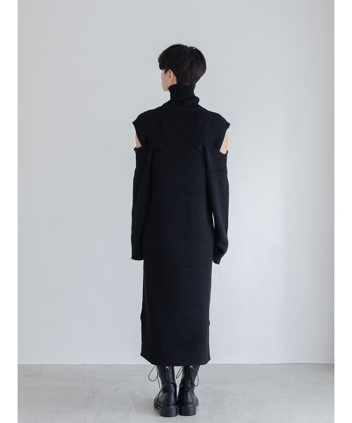 Ayla(アイラ)の「shoulder design knit onepiece(ワンピース・レディース・ブラック/アイボリー/ブラウン・FREE)」の8枚目の写真