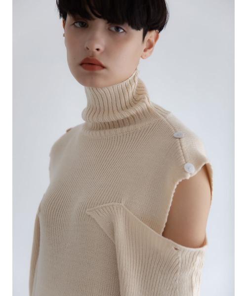 Ayla(アイラ)の「shoulder design knit onepiece(ワンピース・レディース・ブラック/アイボリー/ブラウン・FREE)」の16枚目の写真