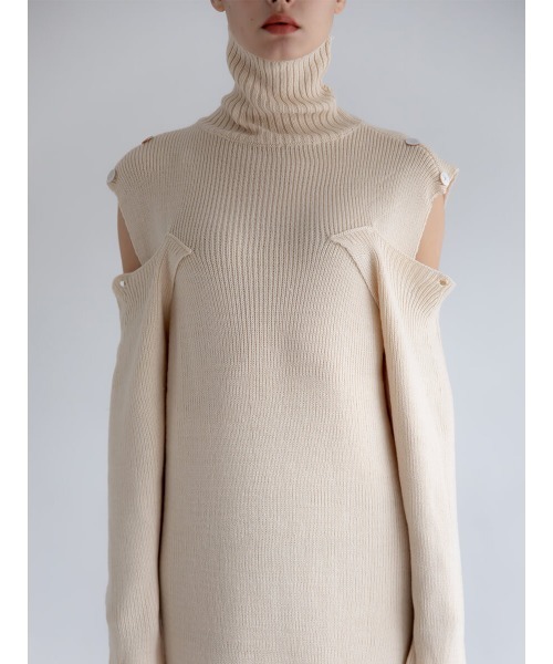 Ayla(アイラ)の「shoulder design knit onepiece(ワンピース・レディース・ブラック/アイボリー/ブラウン・FREE)」の18枚目の写真