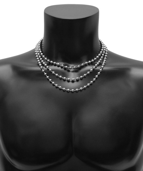 SBG（エスビー）の「SBG ボールチェーンネックレス（ネックレス・メンズ・ブラック/ブラック系その他/ブラック系その他2/シルバー/シルバー系その他/シルバー系その他2/ゴールド・45cm/50cm/55cm）」の8枚目の写真