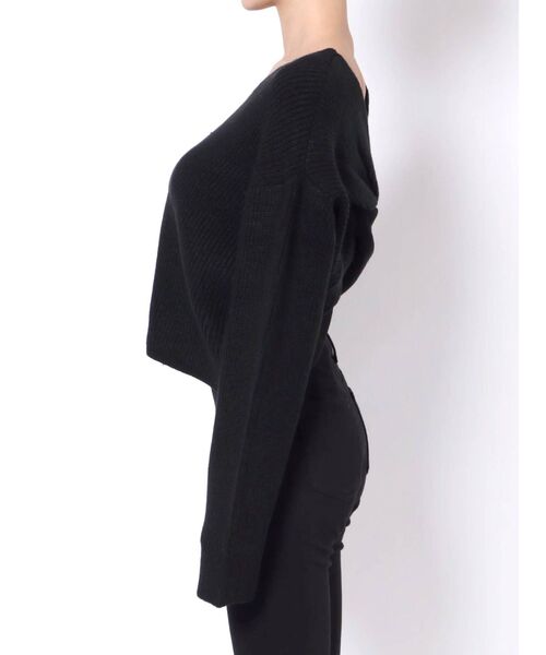 EMODA（エモダ）の「ダブルフェイスレディニット（ニット/セーター・レディース・ブルー/アイボリー/マスタード/ブラック・FREE）」の7枚目の写真