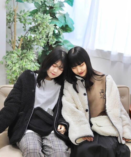 coen by Mr.SZK（コーエンバイミスタースズキ）の「super oversize パイピング ボアブルゾン【coen × Mr.SZK】（ブルゾン・メンズ・ブラック/ブラウン/オフホワイト・SMALL/MEDIUM/LARGE/X-LARGE）」の18枚目の写真