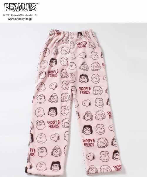 PEANUTS(ピーナッツ)の「【SNOOPY】ふわもこスヌーピーフェイスプリントルームウェアセット(ルームウェア/パジャマ)」 - WEAR