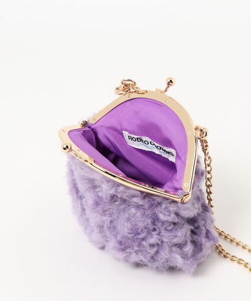 RODEO CROWNS WIDE BOWL(ロデオクラウンズワイドボウル)の「ボアポシェット(ショルダーバッグ・レディース・ベージュ/パープル/イエロー/グリーン・FREE)」の6枚目の写真