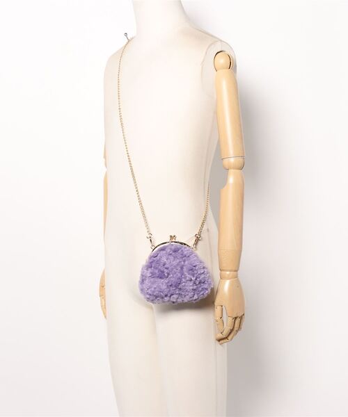 RODEO CROWNS WIDE BOWL(ロデオクラウンズワイドボウル)の「ボアポシェット(ショルダーバッグ・レディース・ベージュ/パープル/イエロー/グリーン・FREE)」の5枚目の写真