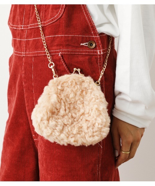 RODEO CROWNS WIDE BOWL(ロデオクラウンズワイドボウル)の「ボアポシェット(ショルダーバッグ・レディース・ベージュ/パープル/イエロー/グリーン・FREE)」の10枚目の写真