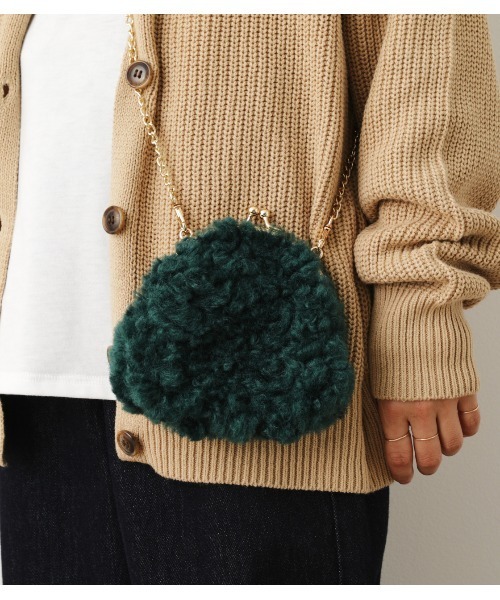 RODEO CROWNS WIDE BOWL(ロデオクラウンズワイドボウル)の「ボアポシェット(ショルダーバッグ・レディース・ベージュ/パープル/イエロー/グリーン・FREE)」の17枚目の写真