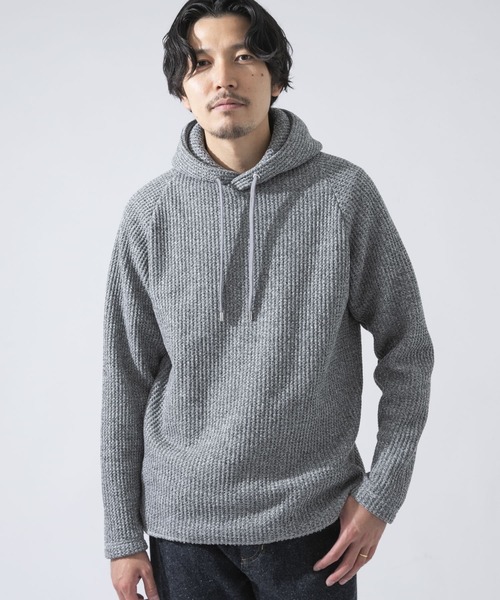 URBAN RESEARCH ROSSO MEN(アーバンリサーチロッソメン)の「ワッフルニットパーカー(パーカー・メンズ・グレー/ブラック・LARGE/X-LARGE/MEDIUM)」の2枚目の写真