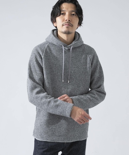 URBAN RESEARCH ROSSO MEN(アーバンリサーチロッソメン)の「ワッフルニットパーカー(パーカー・メンズ・グレー/ブラック・LARGE/X-LARGE/MEDIUM)」の3枚目の写真