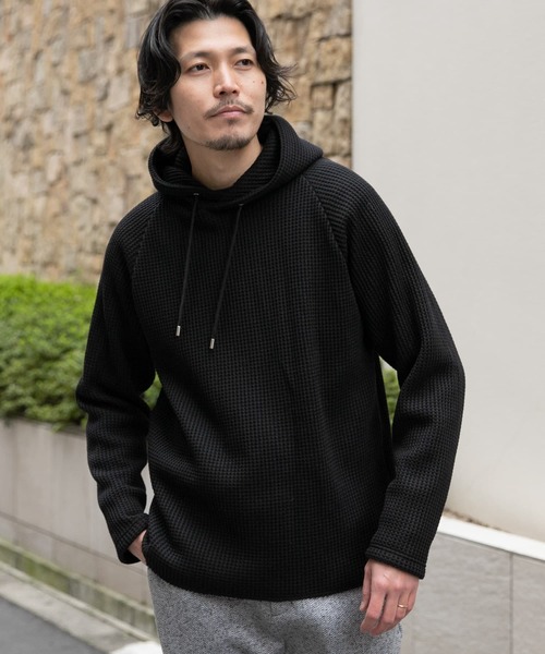 URBAN RESEARCH ROSSO MEN(アーバンリサーチロッソメン)の「ワッフルニットパーカー(パーカー・メンズ・グレー/ブラック・LARGE/X-LARGE/MEDIUM)」の9枚目の写真
