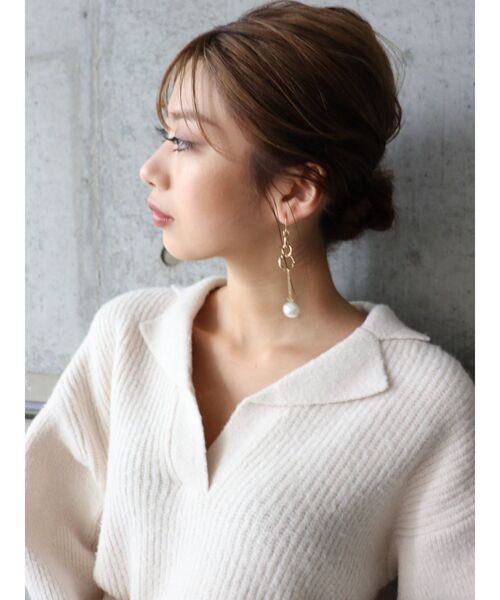 MURUA(ムルーア)の「バルキーニットポロ(ニット/セーター・レディース・ブラック/アイボリー/グレー・FREE)」の21枚目の写真