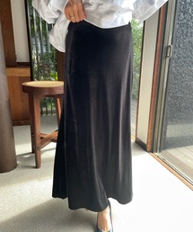 Ameri | CHAMBRAY VELOUR SKIRT(スカート)
