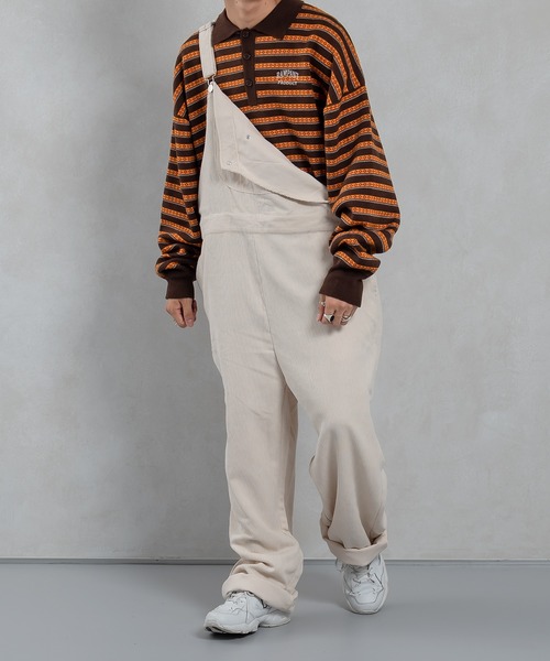 kutir(クティール)の「コーデュロイオーバーオール(サロペット/オーバーオール・メンズ・ダークブラウン/グリーン/アイボリー・MEDIUM/LARGE)」の6枚目の写真