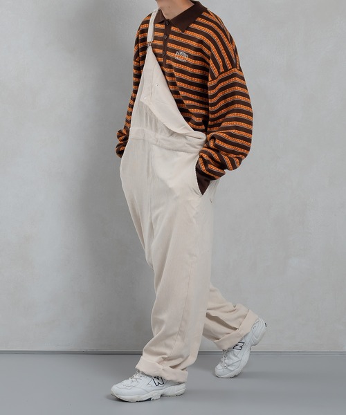 kutir(クティール)の「コーデュロイオーバーオール(サロペット/オーバーオール・メンズ・ダークブラウン/グリーン/アイボリー・MEDIUM/LARGE)」の8枚目の写真