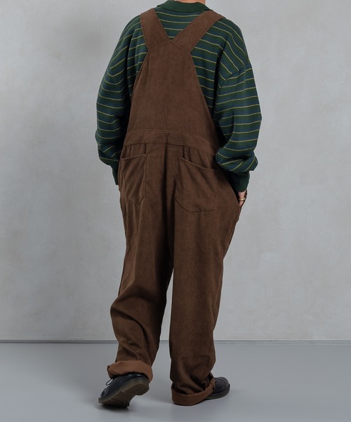 kutir(クティール)の「コーデュロイオーバーオール(サロペット/オーバーオール・メンズ・ダークブラウン/グリーン/アイボリー・MEDIUM/LARGE)」の18枚目の写真