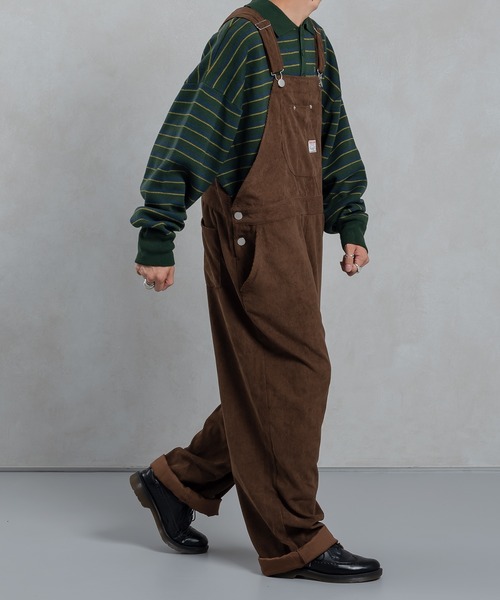 kutir(クティール)の「コーデュロイオーバーオール(サロペット/オーバーオール・メンズ・ダークブラウン/グリーン/アイボリー・MEDIUM/LARGE)」の17枚目の写真