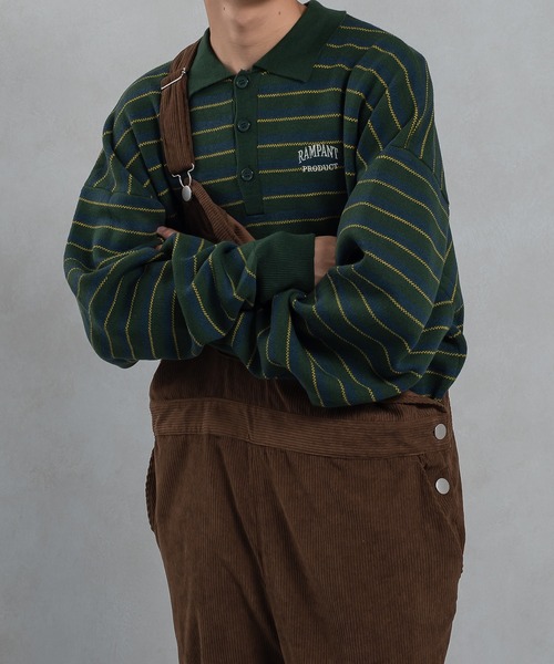 kutir(クティール)の「コーデュロイオーバーオール(サロペット/オーバーオール・メンズ・ダークブラウン/グリーン/アイボリー・MEDIUM/LARGE)」の21枚目の写真