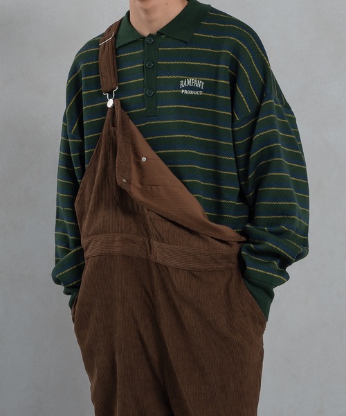 kutir(クティール)の「コーデュロイオーバーオール(サロペット/オーバーオール・メンズ・ダークブラウン/グリーン/アイボリー・MEDIUM/LARGE)」の20枚目の写真