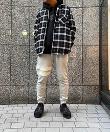 M SANTA CRUZ SHERPA SHACKET / ハーレー 裏ボア フランネル シャツジャケット ユニセックス