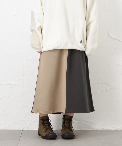 Mac-House（マックハウス）の「CAPTAIN STAG キャプテンスタッグ 裏起毛スカート（スカート・レディース・ブラック/ベージュ/グレー・L/M）」の3枚目の写真