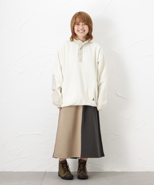 Mac-House（マックハウス）の「CAPTAIN STAG キャプテンスタッグ 裏起毛スカート（スカート・レディース・ブラック/ベージュ/グレー・L/M）」の8枚目の写真