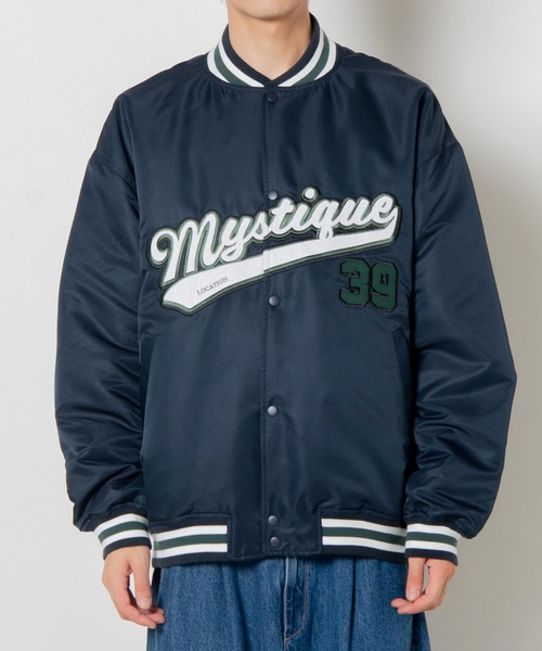 WEGO(ウィゴー)の「WEGO/中綿スタジアムジャケット(スタジャン・メンズ・ネイビー/ホワイト・MEDIUM/LARGE)」の15枚目の写真