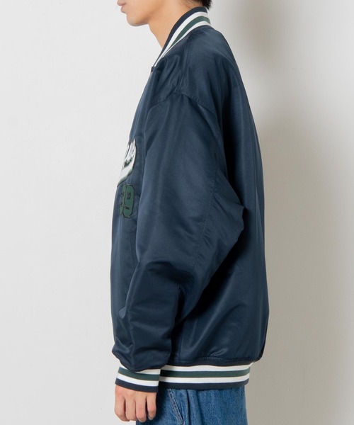 WEGO(ウィゴー)の「WEGO/中綿スタジアムジャケット(スタジャン・メンズ・ネイビー/ホワイト・MEDIUM/LARGE)」の16枚目の写真