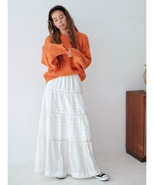 Ungrid（アングリッド）の「カラーモヘア混ルーズニット（ニット/セーター・レディース・オレンジ/アイボリー/グリーン/パープル/ブルー・FREE）」の16枚目の写真