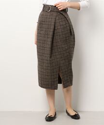 NICOLE white | ベルト付きコクーンタイトスカート(スカート)