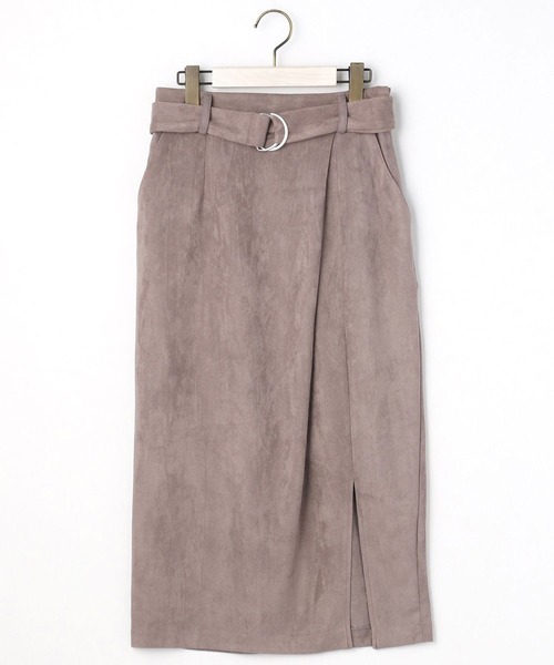 NICOLE white(ニコルホワイト)の「ベルト付きコクーンタイトスカート(スカート・レディース・グレー/サックスブルー/グレー系/ベージュ系・FREE)」の7枚目の写真
