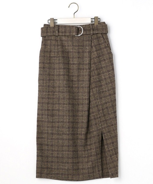 NICOLE white(ニコルホワイト)の「ベルト付きコクーンタイトスカート(スカート・レディース・グレー/サックスブルー/グレー系/ベージュ系・FREE)」の9枚目の写真