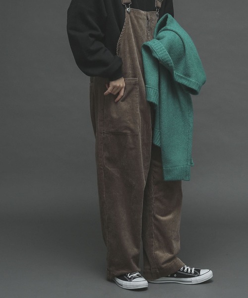 SENSE OF PLACE by URBAN RESEARCH(センスオブプレイスバイアーバンリサーチ)の「ヘビーコーデュロイオーバーオール(サロペット/オーバーオール・メンズ・ライトブルー/ブラック/ベージュ・MEDIUM/LARGE)」の7枚目の写真
