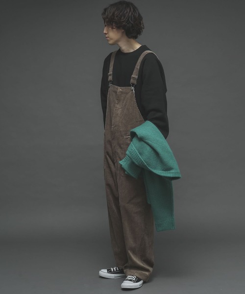 SENSE OF PLACE by URBAN RESEARCH(センスオブプレイスバイアーバンリサーチ)の「ヘビーコーデュロイオーバーオール(サロペット/オーバーオール・メンズ・ライトブルー/ブラック/ベージュ・MEDIUM/LARGE)」の4枚目の写真