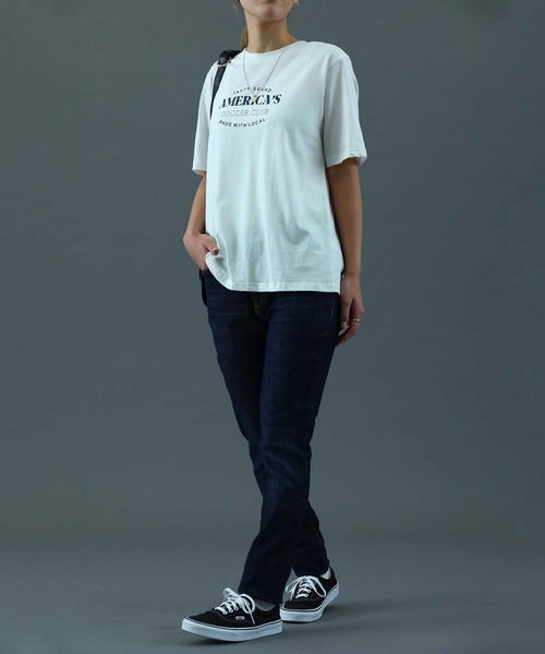 sara&cake（サラアンドケイク）の「AMERICA'S Tシャツ（Tシャツ/カットソー・レディース・ホワイト/グリーン・FREE）」の6枚目の写真