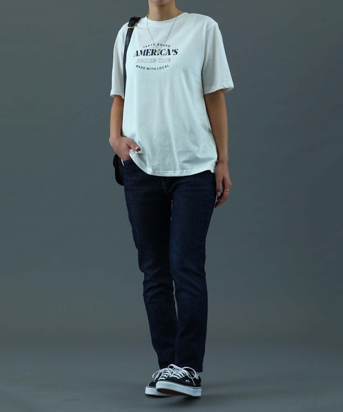 sara&cake（サラアンドケイク）の「AMERICA'S Tシャツ（Tシャツ/カットソー・レディース・ホワイト/グリーン・FREE）」の7枚目の写真