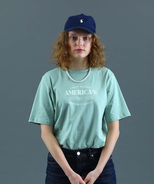 sara&cake（サラアンドケイク）の「AMERICA'S Tシャツ（Tシャツ/カットソー・レディース・ホワイト/グリーン・FREE）」の19枚目の写真