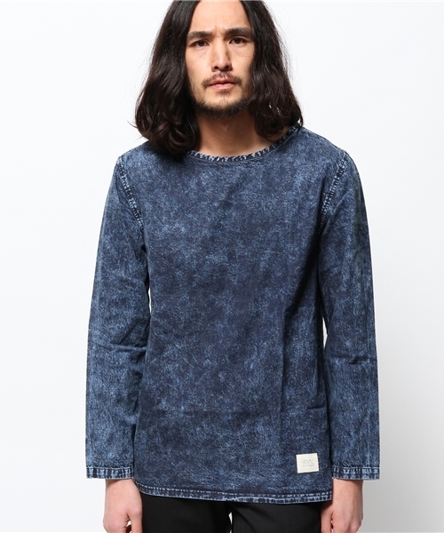 OUTLET（アウトレット）の「【Ciaopanic】デニムケミカルPOLS（シャツ/ブラウス・メンズ・サックスブルー/ネイビー・LARGE/MEDIUM）」の2枚目の写真