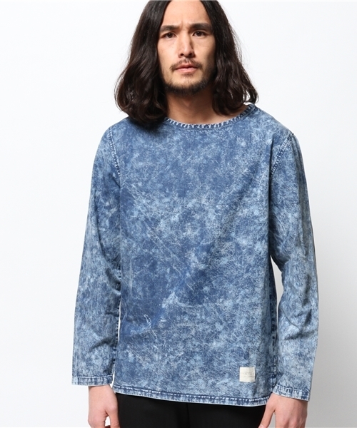 OUTLET（アウトレット）の「【Ciaopanic】デニムケミカルPOLS（シャツ/ブラウス・メンズ・サックスブルー/ネイビー・LARGE/MEDIUM）」の3枚目の写真