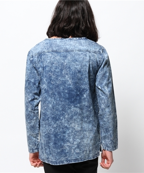 OUTLET（アウトレット）の「【Ciaopanic】デニムケミカルPOLS（シャツ/ブラウス・メンズ・サックスブルー/ネイビー・LARGE/MEDIUM）」の5枚目の写真