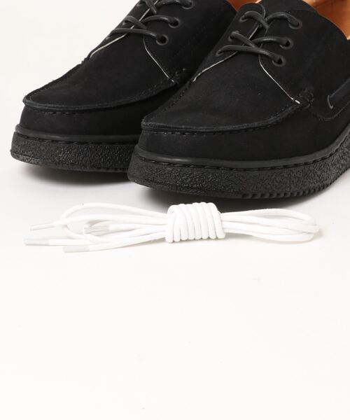 MANEBU（マネブ）の「【MANEBU/マネブ】別注 3eyes Moccasins/スニーカーソールスウェードモカシン（モカシン/デッキシューズ・メンズ・ブラック・26cm/27cm/28cm）」の3枚目の写真