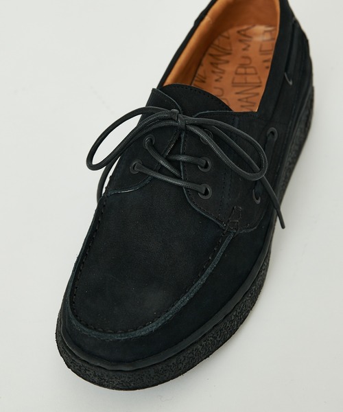 MANEBU（マネブ）の「【MANEBU/マネブ】別注 3eyes Moccasins/スニーカーソールスウェードモカシン（モカシン/デッキシューズ・メンズ・ブラック・26cm/27cm/28cm）」の6枚目の写真